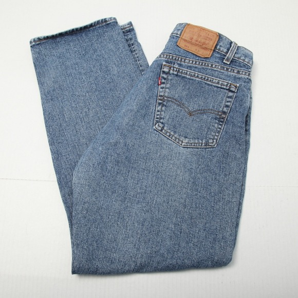 Levi's 554 Jeans Mens W34 L32 Blue Denim Vintage Made in USA Straight Leg 90's